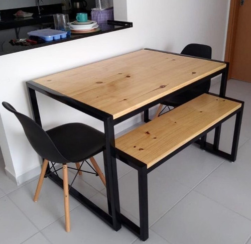 Juego De Mesa Y Banca 2 Unidades Linving / Comedor / Jardin