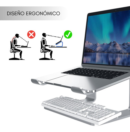 Soporte Base Aluminio Para Mac Macbook Notebook 10 - 17