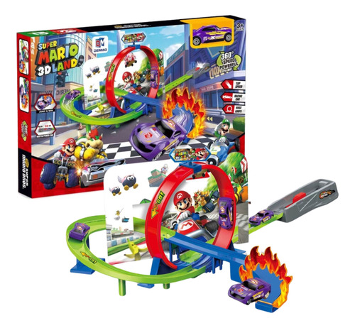 Pista De Juguete Super Mario Kart Bros 3d Land 82cm Carrera