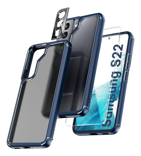 Funda Tocol Compatible Con Samsung Galaxy S22, Protectores