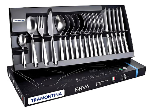 Set De Cubiertos Tramontina De 24 Pzas, De Acero Inoxidable