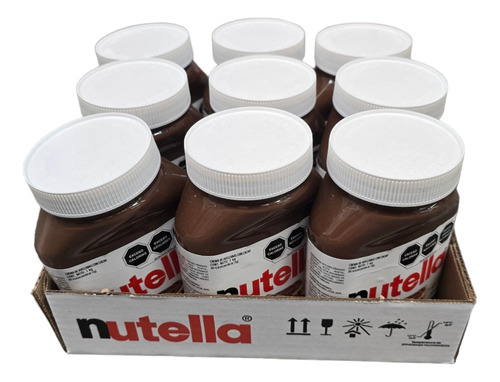 Crema De Avellana Con Cacao Ferrero Nutella 9 Pzas 1 Kg C/u