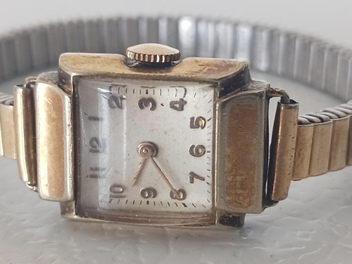 Reloj Swiss Para Dama Vintage En Chapa De Oro, Para Reparar 