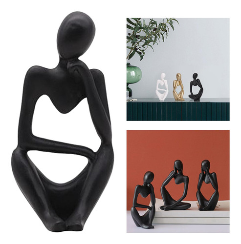 2pcs Thinker Escultura Escritorio Estatuilla Estatuilla De