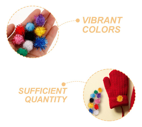 1000 Pompones Multicolores A Granel Para Manualidades Y Manu