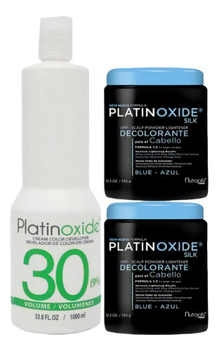  Platinoxide 2 Decolorante 350g Revelador 30 Vol 1l Nutrapél Tono Azul