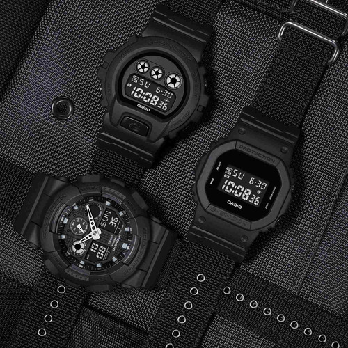 Relógio Casio G-shock Masculino Militar Dw-5600bbn-1dr Cor da correia Preto Fosco Cor do bisel Preto Fosco Cor do fundo Preto