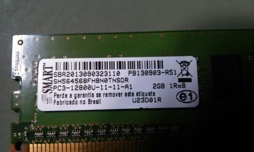 Memória RAM  2GB 1 Smart SH564568FH8N0TNSDR