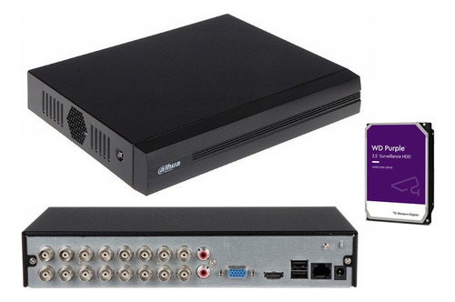 Dvr 16 Canales 8 Ip 5mp Wizsense + 4tb Purple 1b16h-i Dahua