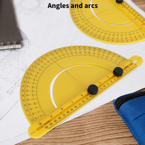 Regla Angular Semicircular Universal Para Carpintería