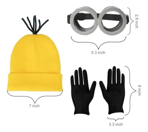 Guantes De Minions Para Adultos – Accesorio De Disfraz Negro – 100% Poliéster – Funidelia