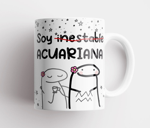 Taza Cerámica Flork Signos Del Zodiaco Chicas Mujer + Caja