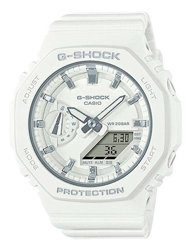 Reloj Casio G-shock Gma-s2100-7adr Mujer Color de la correa Blanco Color del bisel Blanco Color del fondo Blanco