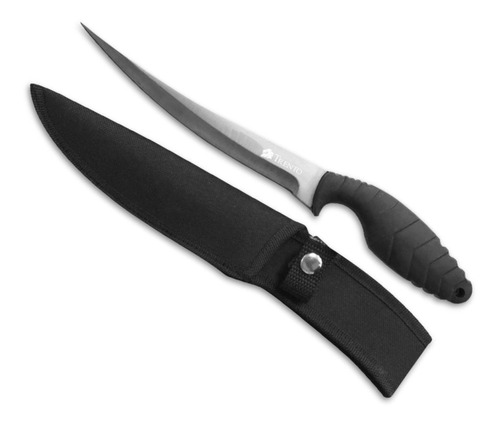 Cuchillo Para Filetear Trento Fisherman 300 Funda Acero Inox Color Negro