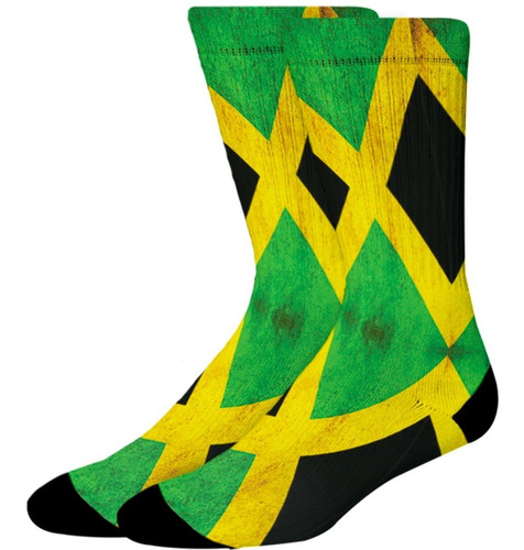 Imagem 1 de 3 de Meia Personalizada - Jamaica Flag - Dryfit - Meias Elite