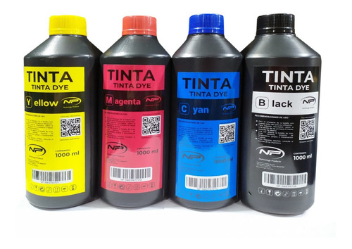 Tintas De Tamaño Litro Para Impresoras De Tanques, 4 Colores