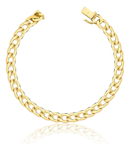 Pulseira Grumet De 6.8mm Em Ouro 18k Com Fecho Gaveta 18,0 C