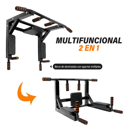 Barra De Dominadas Multifuncional Para Pared Gym Resistente