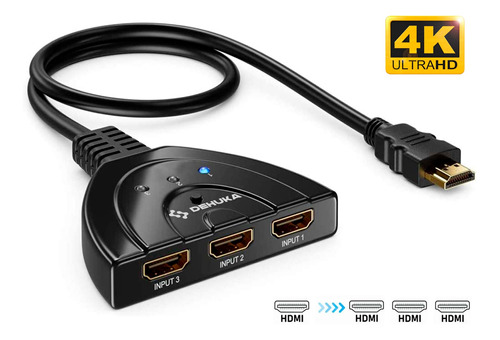 Dehuka Adaptador Switch HDMI Smart Color Negro