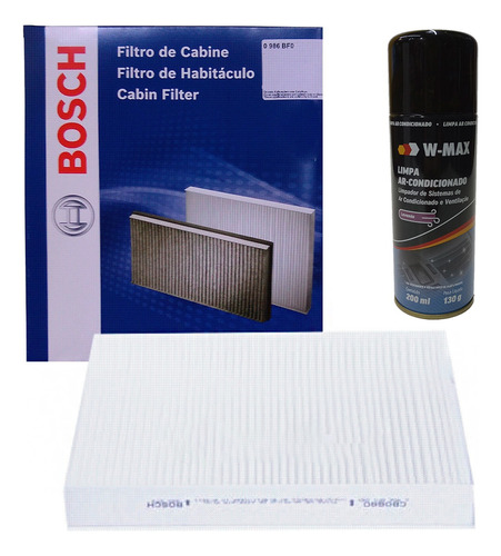 Kit Filtro Ar Condicionado Bosch + Higienizador Volkswagem