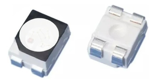 Led Smd 3528 Rgb 4 Pinos Capa Preta - P/ Painel - 5 Uni