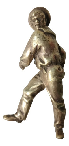 Pequeña Figura De Bronce Macizo Muy Antigua 