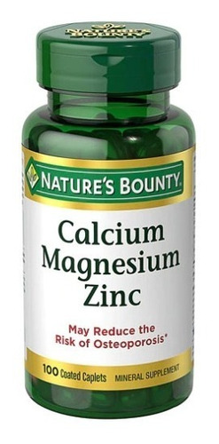 Calcio Magnesio Y Zinc Nature's Bounty 100 Cápsulas 