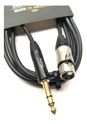 Imagen 3 de 10 de Cable 2m Trs Canon Hembra Plug Recto Western Chptrs20