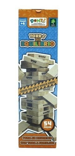 Torre De Equilíbrio 100% Madeira 54pcs Jogo Jenga Família