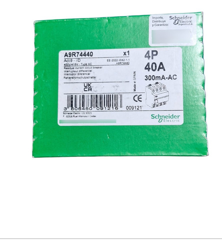 Disyuntor 4x40a 300ma Acti 9 Schneider (Usado)