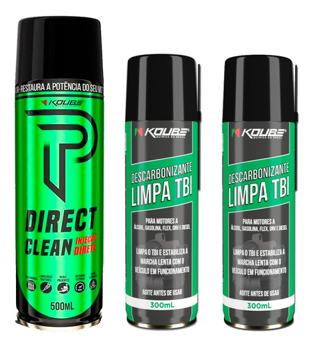 Kit Limpa Bicos Koube Direct Clean + 2 Limpa Tbi Koube