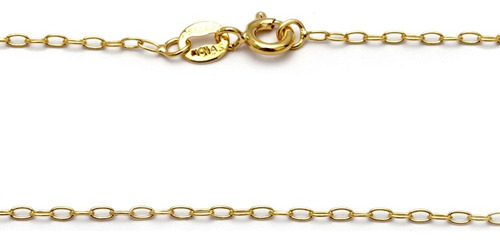 Collar Cadenas Doradas Enchapadas En Oro 18k 50cm 