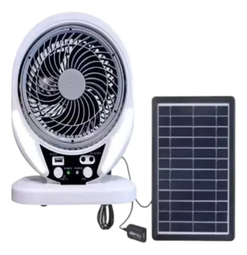 Ventilador Panel Solar Recargable Bajo Consumo Energetico