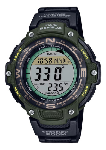 Reloj Casio Hombre Sgw-100-3av Doble Sensor Wr 200 Mts