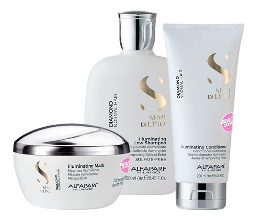 Pack Alfaparf Diamond Semi Lino Para Brillo Extremo Con Mask