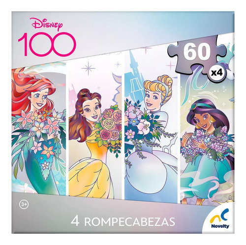 Rompecabezas Princesas 4 En 1