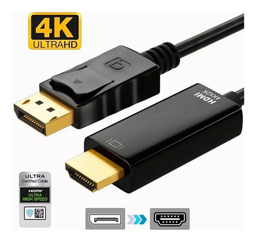 Displayport A Cable Convertidor Hdmi-ultra Hd-4k