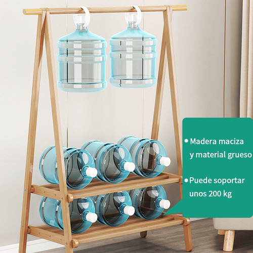 Percha De Suelo Con Balda Percha De Madera Moderna 118cm Amarillo