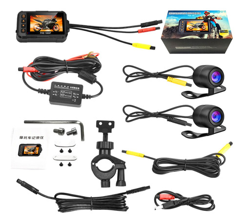 Cámara De Moto Impermeable De 1080p Dvr Motorcycle Dashcam F