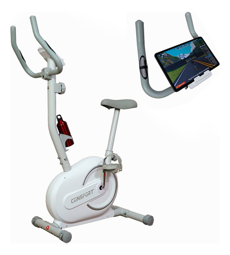 Bicicleta Ergométrica Vertical V1000 Connect Consport Branco