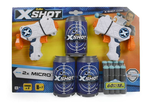 Pistola Lanza Proyectil + Latas Juego Nios X-shot 01160