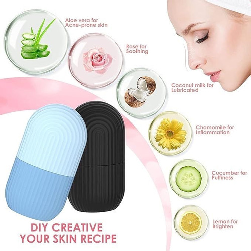 Skin Care Rutina Rodillo Rellenable Ice Roller Silicona Todo Tipo De Piel