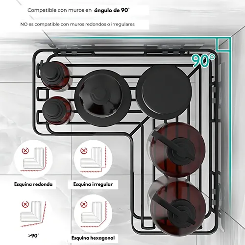 Esquinero Organizador Ducha Baño Jabonera Estante Set 3 Pzs
