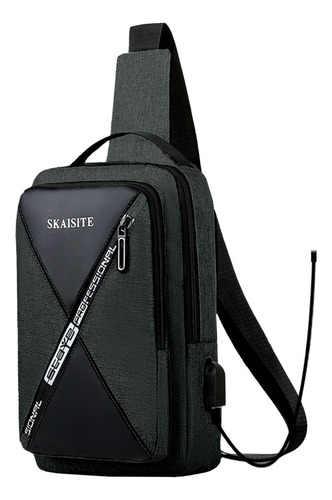 Bolso Pecho Hombre - Impermeable Bandoleras Cruzada, Bolso De Mano Antirrobo Para Hombre, Resistente Al Agua, Bandolera De Viaje, Con Cargador Usb