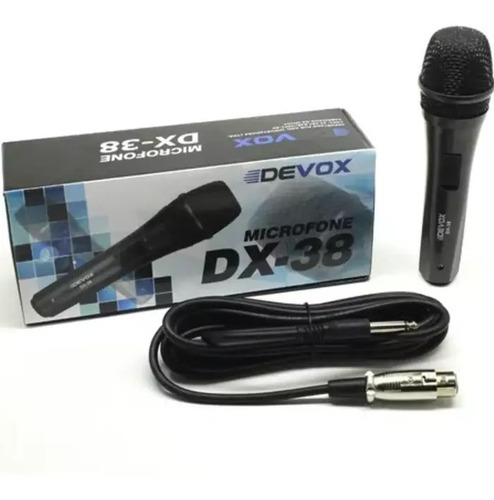 Microfone Devox Dx-38 C/ Cabo 3 Metros Top Barato