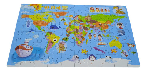 Puzzle Mapamundi De Viaje