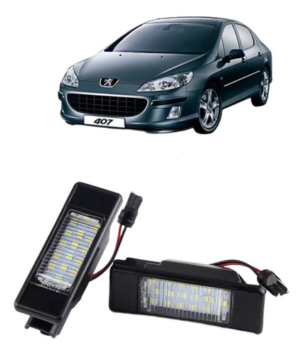 Luz Led Patente Peugeot 407 Sedan 2004 - 2010 Accesorio