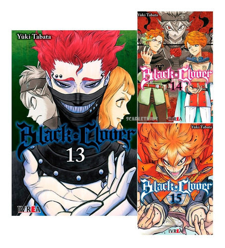 Imagen 1 de 7 de Manga Black Clover Ivrea 3 Tomos Elige Tu Tomo Boku Scarlet