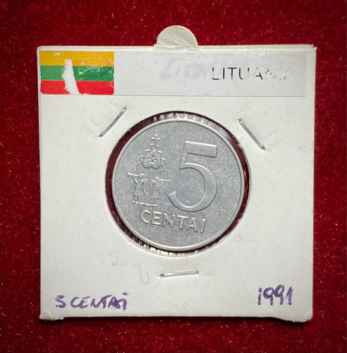 Moneda 5 Centas Lituania 1991 Km 87