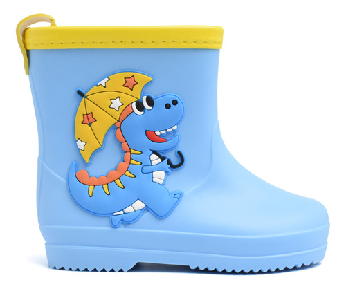 Bota Lluvia Kids Niña Niño Impermeable Goma Liviana Dino  